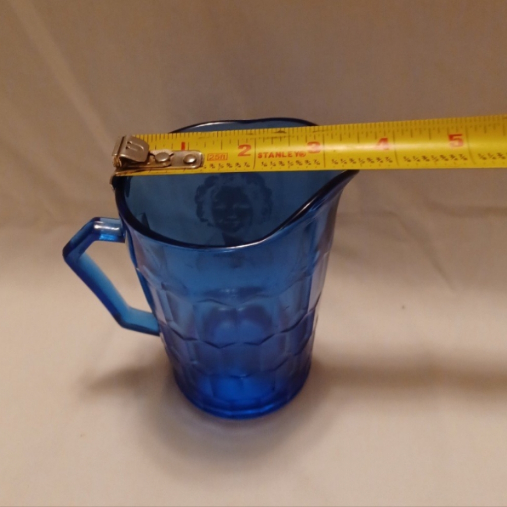 Vintage Shirley Temple Cobalt Blue mini pitcher - Picture 8 of 9